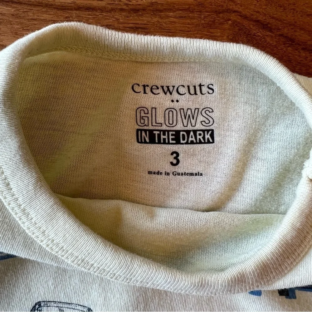 Crewcuts Yellow & Blue Glow In The Dark Car Long Sleeve T-Shirt